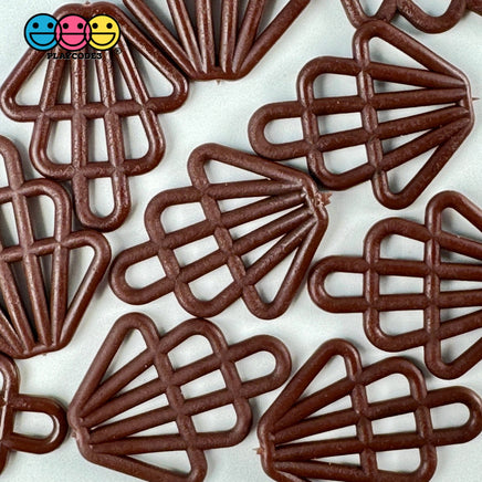 Cupcake Topper Mermaid Elegance Faux Chocolate Shell Design Decoden Cabochon 10 Pcs Fake Food