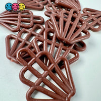 Cupcake Topper Mermaid Elegance Faux Chocolate Shell Design Decoden Cabochon 10 Pcs Fake Food