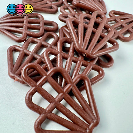 Cupcake Topper Mermaid Elegance Faux Chocolate Shell Design Decoden Cabochon 10 Pcs Fake Food