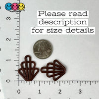 Cupcake Topper Mermaid Elegance Faux Chocolate Shell Design Decoden Cabochon 10 Pcs Fake Food