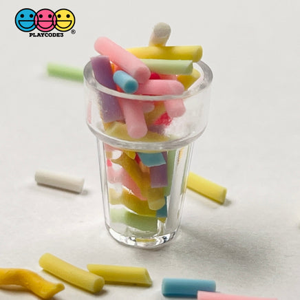 Cups Fake Glass Mini Plastic Cup Charms Minatare Ice Cream Float Container Cabochons Decoden 10 Pcs