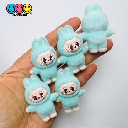 Cute Bunny Monster Mart Teal 5pcs In Hand