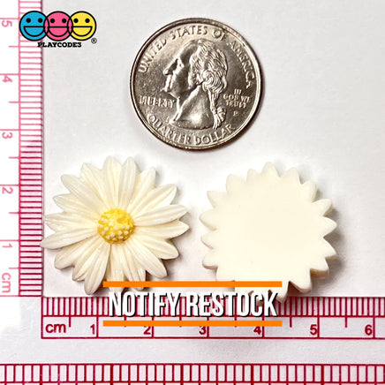 Daisy Flower Flatback Charms Cabochons Flowers Spring Decoden 10 Pcs Charm