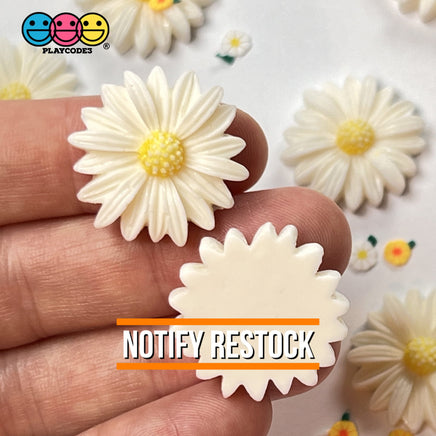 Daisy Flower Flatback Charms Cabochons Flowers Spring Decoden 10 Pcs Charm