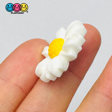 Daisy Flower Flatback Charms Cabochons Flowers Spring Decoden 10 pcs - Charm