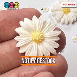 Daisy Flower Flatback Charms Cabochons Flowers Spring Decoden 10 Pcs Charm