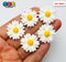 Daisy Flower Flatback Charms Cabochons Flowers Spring Decoden 10 pcs - Charm