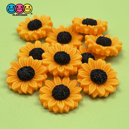 Daisy Orange Sunflower Flower Charms Decoden Charm