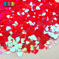 Dark Fuchsia Pink Heart Glitter Valentine’s Day Plastic Decoden Funfetti 10 Grams