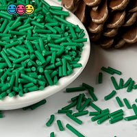 Dark Green Color Fake Sprinkles Polymer Clay Jimmies Funfetti Christmas Playcode3 Llc Sprinkle