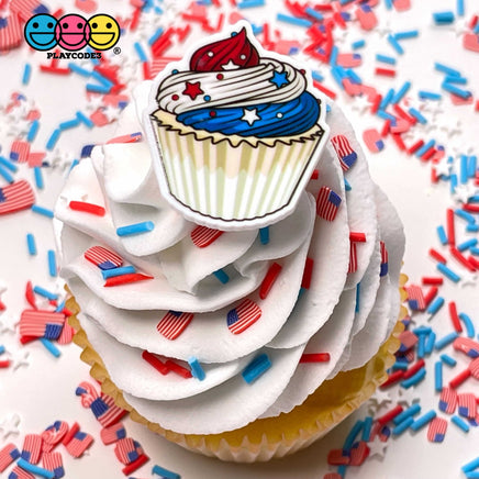 Dessert Theme 4Th Of July Planar Patriotic Popsicles Lollipops Cupcakes Decoden 10Pcs