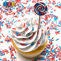 Dessert Theme 4Th Of July Planar Patriotic Popsicles Lollipops Cupcakes Decoden 10Pcs