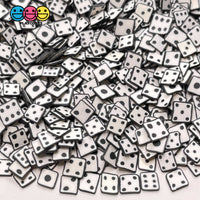Dice Game Black And White Fimo Slices Fake Clay Sprinkles Decoden Jimmies Funfetti 20 Grams Sprinkle