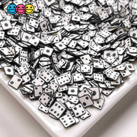 Dice Game Black And White Fimo Slices Fake Clay Sprinkles Decoden Jimmies Funfetti Sprinkle