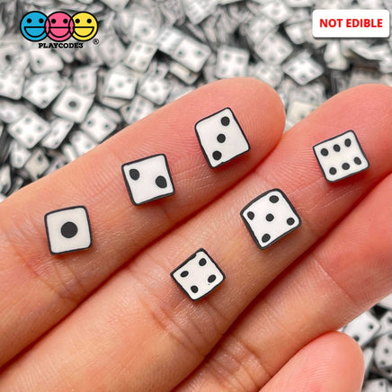 Dice Game Black And White Fimo Slices Fake Clay Sprinkles Decoden Jimmies Funfetti Sprinkle