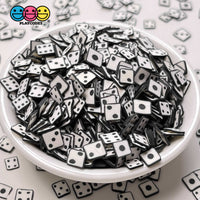 Dice Game Black And White Fimo Slices Fake Clay Sprinkles Decoden Jimmies Funfetti Sprinkle