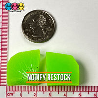 Diced Kiwi Chunk 3D Fake Food Charms Cabochons Decoden Kiwis Charm