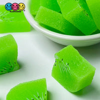 Diced Kiwi Chunk 3D Fake Food Charms Cabochons Decoden Kiwis Charm