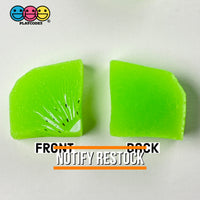 Diced Kiwi Chunk 3D Fake Food Charms Cabochons Decoden Kiwis Charm