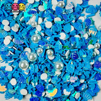 Dive In The Sea Pearls Dolphin Shell Glitter Confetti Blue Star Summer Beach Fake Clay Sprinkles
