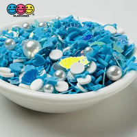 Dive In The Sea Pearls Dolphin Shell Glitter Confetti Blue Star Summer Beach Fake Clay Sprinkles