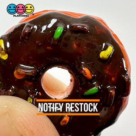 Fake Donut Doughnut Chocolate Food Miniature Flatback Cabochons Decoden Charm 10 Pcs Playcode3 Llc