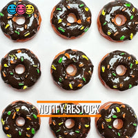Fake Donut Doughnut Chocolate Food Miniature Flatback Cabochons Decoden Charm 10 Pcs Playcode3 Llc