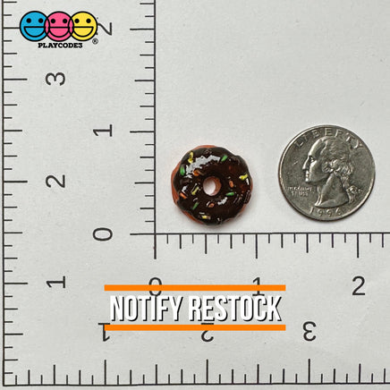 Fake Donut Doughnut Chocolate Food Miniature Flatback Cabochons Decoden Charm 10 Pcs Playcode3 Llc