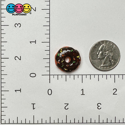 Fake Donut Doughnut Chocolate Food Miniature Flatback Cabochons Decoden Charm 10 Pcs Playcode3 Llc