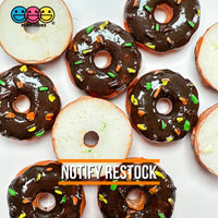 Fake Donut Doughnut Chocolate Food Miniature Flatback Cabochons Decoden Charm 10 Pcs Playcode3 Llc
