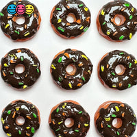 Fake Donut Doughnut Chocolate Food Miniature Flatback Cabochons Decoden Charm 10 Pcs Playcode3 Llc
