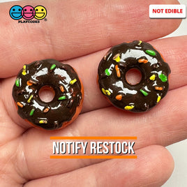 Fake Donut Doughnut Chocolate Food Miniature Flatback Cabochons Decoden Charm 10 Pcs Playcode3 Llc