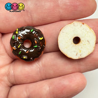 Fake Donut Doughnut Chocolate Food Miniature Flatback Cabochons Decoden Charm 10 Pcs Playcode3 Llc