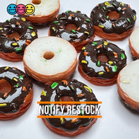 Fake Donut Doughnut Chocolate Food Miniature Flatback Cabochons Decoden Charm 10 Pcs Playcode3 Llc