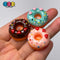 Doughnut Mini Glazed Heart Sprinkle Donut Fake Food Flatback Charm Cabochons Charms 10 Pcs