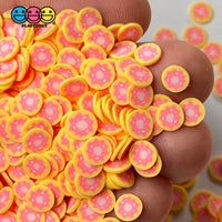 Doughnut With Pink Frosting Fimo Slices Polymer Clay Fake Sprinkles Dessert Donut Funfetti Confetti