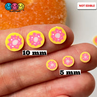 Doughnut With Pink Frosting Fimo Slices Polymer Clay Fake Sprinkles Dessert Donut Funfetti Confetti