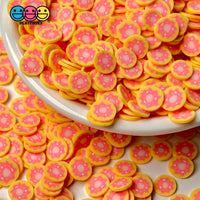 Doughnut With Pink Frosting Fimo Slices Polymer Clay Fake Sprinkles Dessert Donut Funfetti Confetti