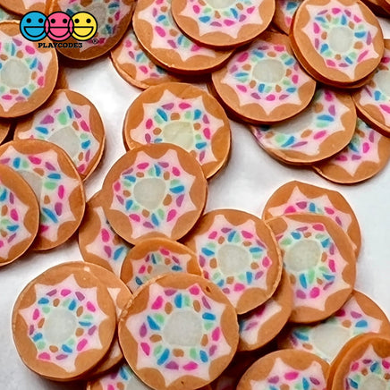 Doughnut With Sprinkles Frosting Sprinkled Fimo Fake Decoden Donuts Sprinkle