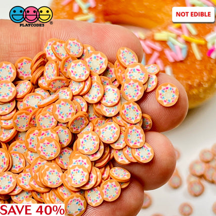 Doughnut With Sprinkles Frosting Sprinkled Fimo Fake Decoden Donuts Sprinkle