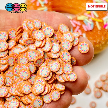 Doughnut With Sprinkles Frosting Sprinkled Fimo Fake Decoden Donuts Sprinkle