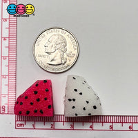 Dragon Fruit Fake Food Fruits Pink White Hard Resin 3D Charms 10Pcs Charm