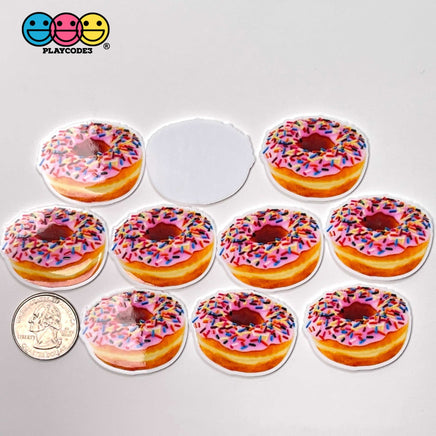 Dunkin Donuts Box Sprinkled Pink Frosting Doughnut Planar Decoden 10Pcs Doughnut