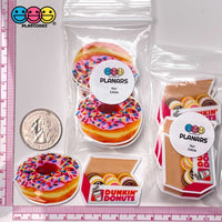 Dunkin Donuts Box Sprinkled Pink Frosting Doughnut Planar Decoden 10Pcs