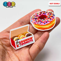 Dunkin Donuts Box Sprinkled Pink Frosting Doughnut Planar Decoden 10Pcs