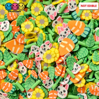 Easter Bunny Carrot Patch Mix Fimo Slices Polymer Clay Fake Sprinkles 20 Grams Sprinkle