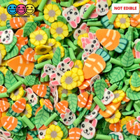 Easter Bunny Carrot Patch Mix Fimo Slices Polymer Clay Fake Sprinkles 20 Grams Sprinkle
