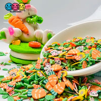 Easter Bunny Carrot Patch Mix Fimo Slices Polymer Clay Fake Sprinkles Sprinkle