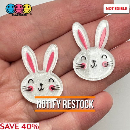 Easter Bunny Holiday Rabbit Kawaii Flatback Cabochons Decoden Charm 10 Pcs Playcode3 Llc