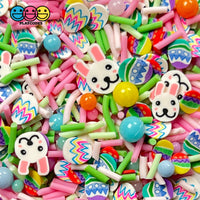 Easter Bunny Parade Mix Fimo Fake Sprinkles Colored Egg Pattern Beads Funfetti 20 Grams Sprinkle